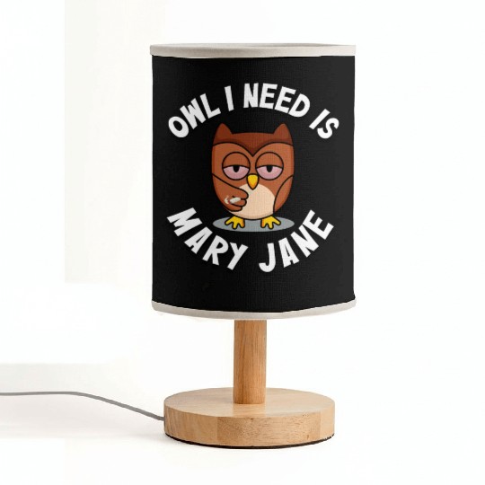 Stoner Owl Stoned Owl Mary Jane night bird Fabric Lamps