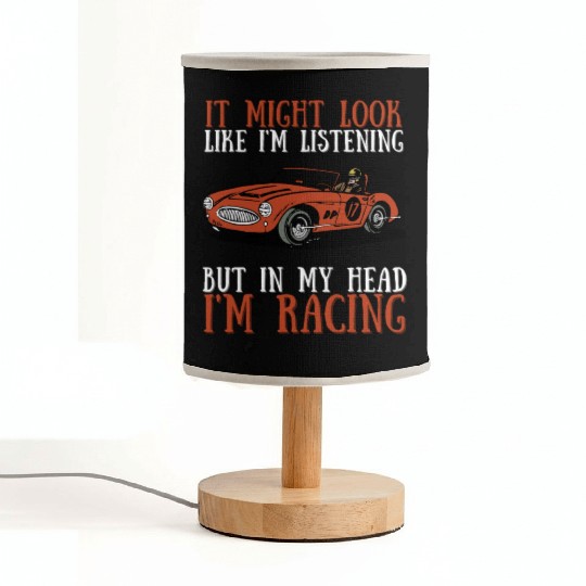 Racing Race Car Driver And Muscle Car Fabric Lamps