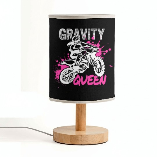 Gravity Queen, Dirt Bike Rider, Womens Fabric Lamps,