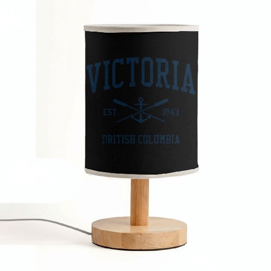 Victoria BC Vintage Navy Crossed Oars & Boat Ancho Fabric Lamps