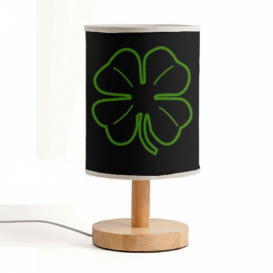 Shamrock Outline in Green Fabric Lamps