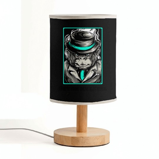 Cool chimpanzee gangster monkey Fabric Lamps for