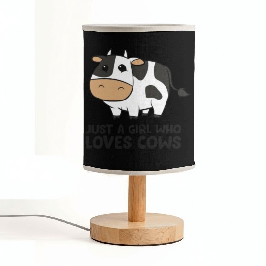 Cow Girl Just a Girl Who Loves Cows Fabric Lamps