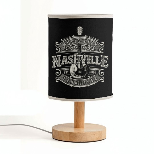 Music City Nashville Guitar Fabric Lamps