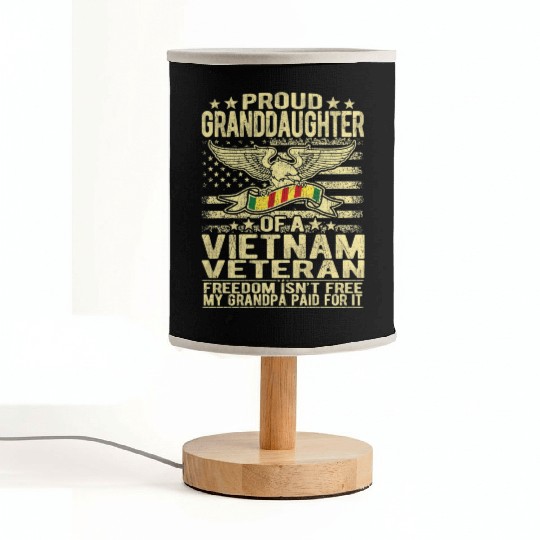 Veteran Gift-Granddaughter Of Vietnam Veteran Us F Fabric Lamps