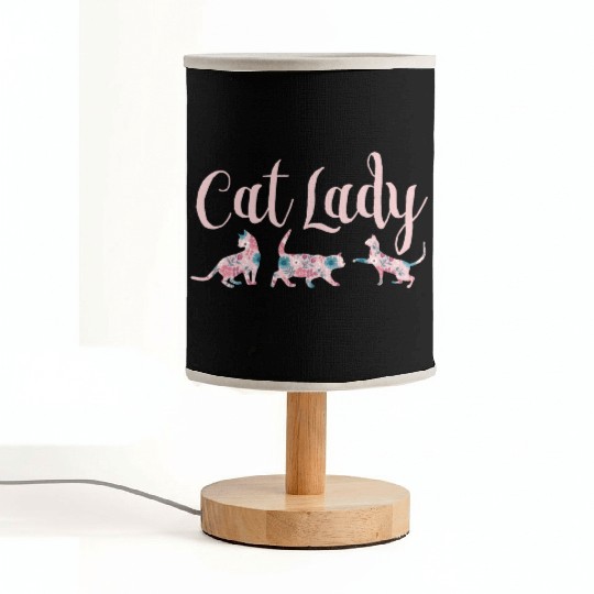 Cat Lady - Cat Mom - Cat owner gift Fabric Lamps