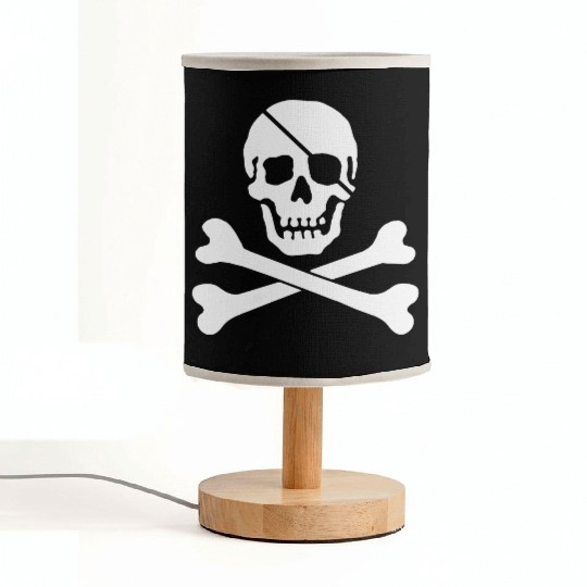 Jolly Roger Pirate Flag Skull and Crossbones Fabric Lamps