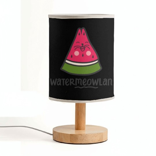 Watermeowlan Watermelon Cat Lover Kity Kitten Pet Fabric Lamps