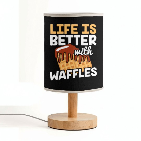 Life is Better with Waffles Waffle Pancakes Fabric Lamps