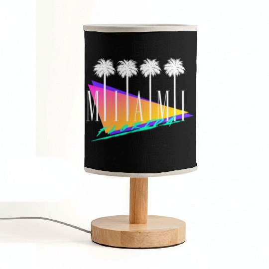 Miami Florida Retro Style Fabric Lamps