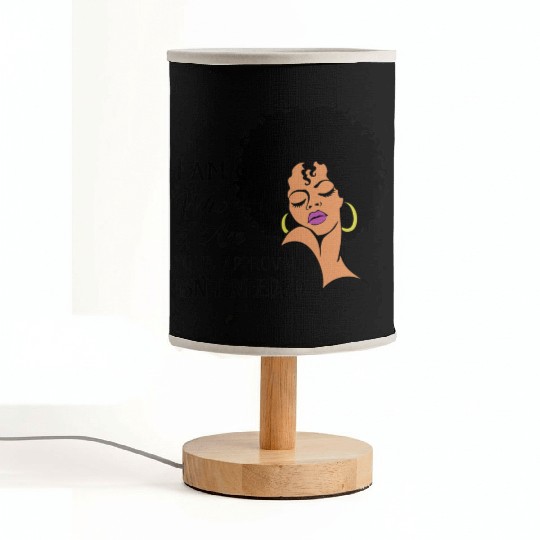 Black Queen Lady Curly Natural African American Fabric Lamps