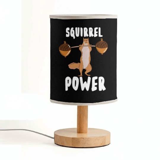 Squirrel Weightlifting Workout Gym Muscles Fabric Lamps