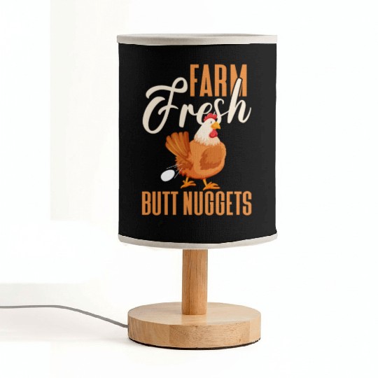 Farm Fresh Butt Nuggets, Chicken Fabric Lamps