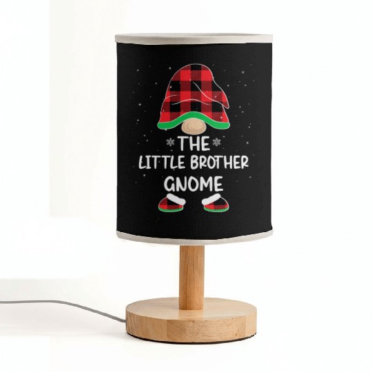 Christmas The Little Brother Gnome Buffalo Plaid Fabric Lamps