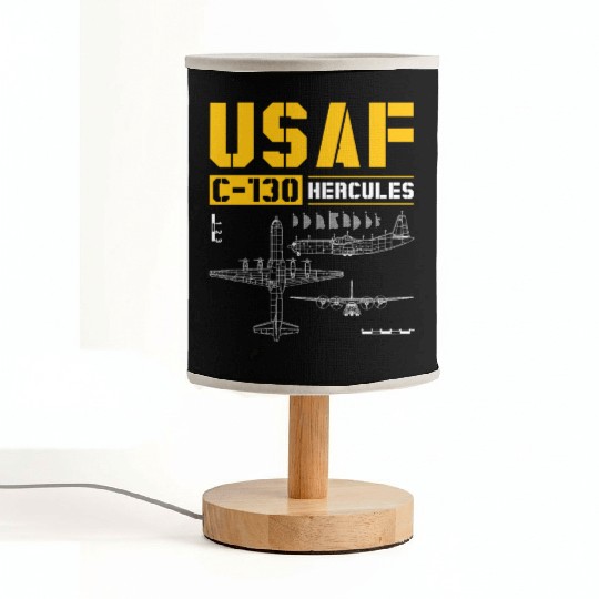 C 130 Hercules US Airborne Fighter Pilot Fabric Lamps