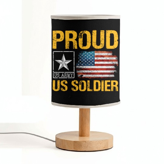 Proud Army Son Army Mom US Army Memorial Day Fabric Lamps