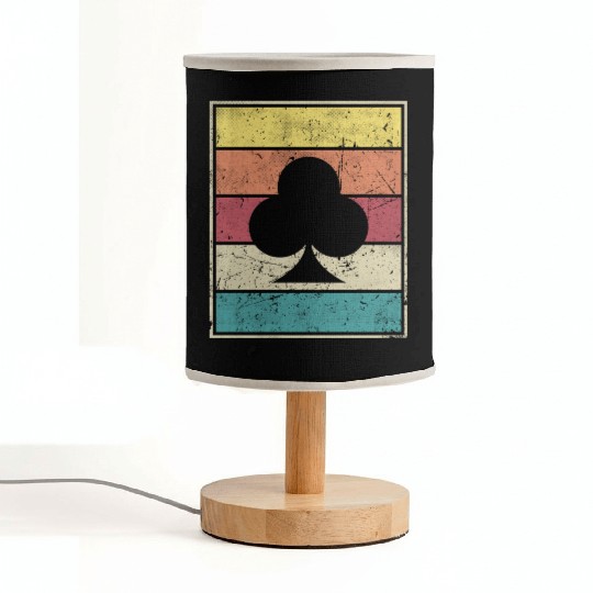 Clubs Playing Card Poker Symbol Fabric Lamps
