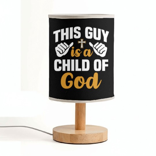 Guy Child of God Christian Religious Apparel Fabric Lamps