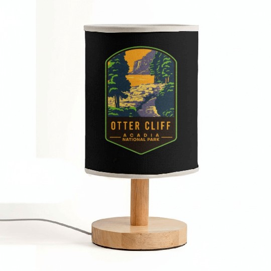 Otter Cliff Acadia National Park Fabric Lamps