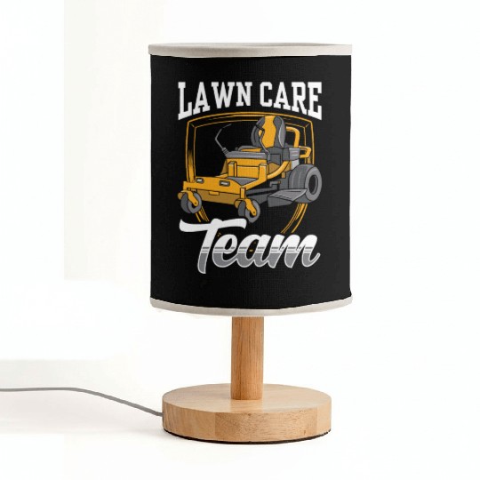 Lawn Care Team Cut Mower Mowing Grass Fabric Lamps