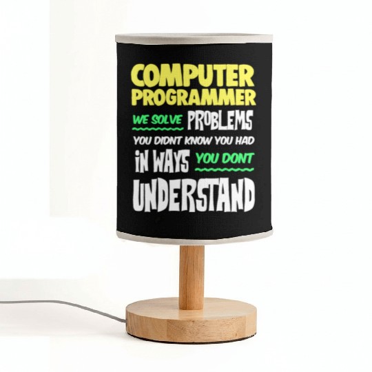 Computer Programmer Geek Pun Apparel Fabric Lamps