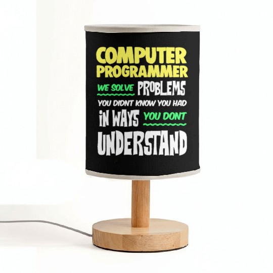 Computer Programmer Geek Pun Apparel Fabric Lamps