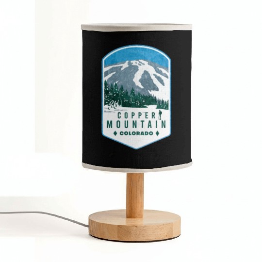 Copper Mountain Colorado Ski Fabric Lamps