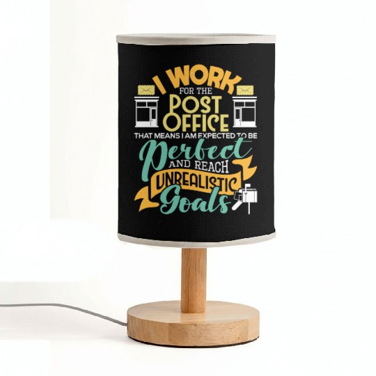 I Work For The Post Office Postal Worker Mail Fabric Lamps