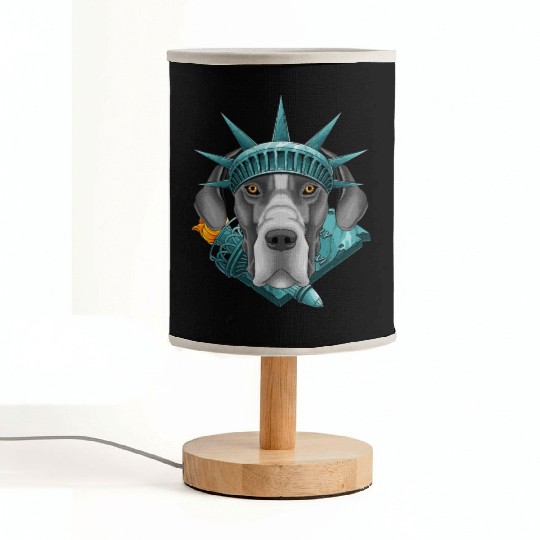 Statue Of Liberty Great Dane 4th Of July Dog USA A Fabric Lamps
