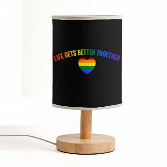 Life Gets Better Together Fabric Lamps LGBTQ Gay Pride
