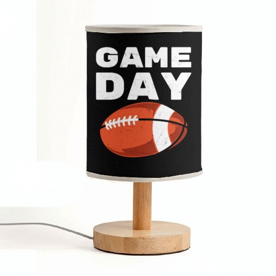 Vintage American Football Game Day Fabric Lamps