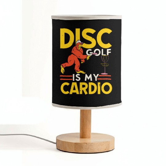 Disc Golf Is My Cardio Recreational Tosser Bigfoot Fabric Lamps