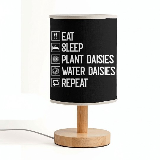 Daisy Garden Gardening Gardener Fabric Lamps