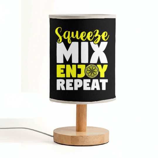 Squeeze Mix Enjoy Repeat Lemon Juice Boss Fabric Lamps