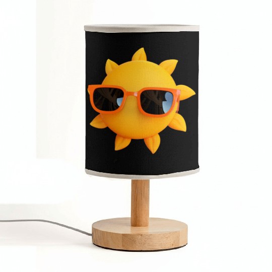 Sun 3d summer yellow nature Fabric Lamps