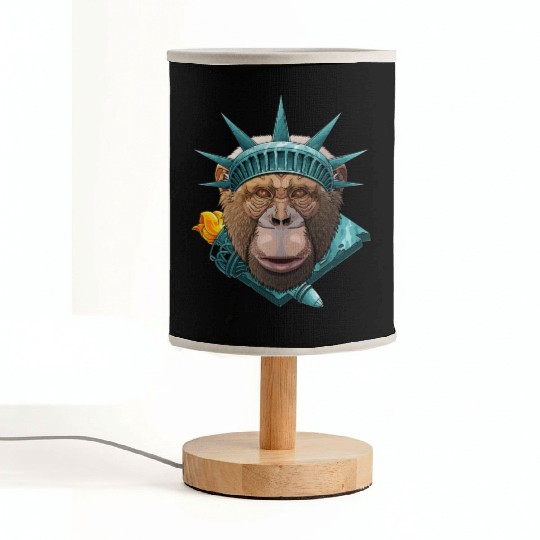 Statue Of Liberty Chimpanzee 4th Of July Animal US Fabric Lamps