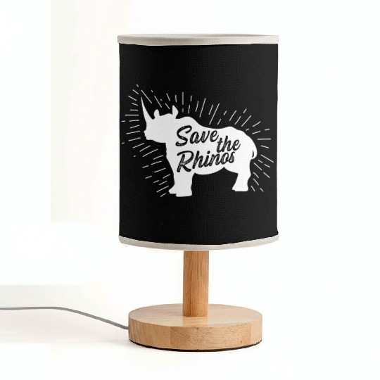 Save the Rhinos Vegan Gift Fabric Lamps