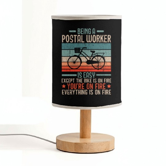 I Am Postal Worker Mail Carrier Mailman Profession Fabric Lamps