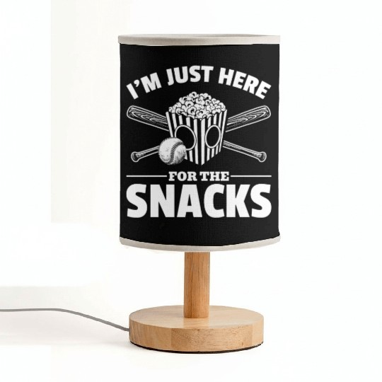 Popcorn Baseball Snack Food Lover Fabric Lamps