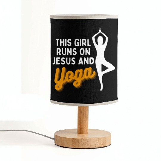 Runs On Jesus And Yoga Fabric Lamps