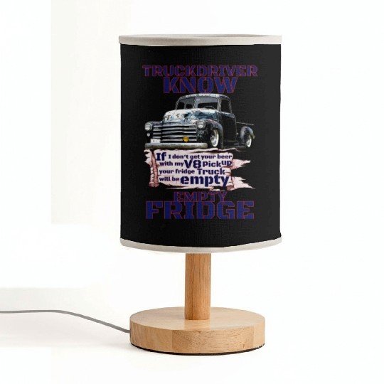V8 Truck Driver under American Flag Fabric Lamps