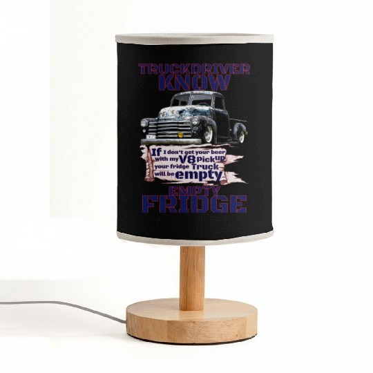 V8 Truck Driver under American Flag Fabric Lamps