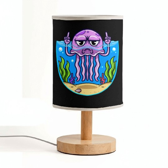 Jelly Fish Middle Finger Jellyfish Fabric Lamps