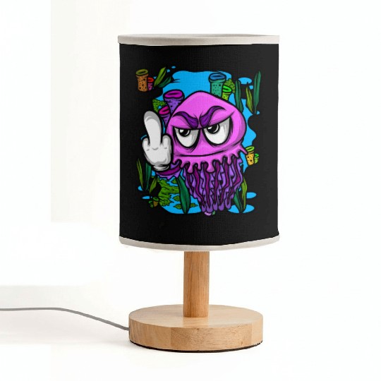Jelly Fish Middle Finger Jellyfish Fabric Lamps