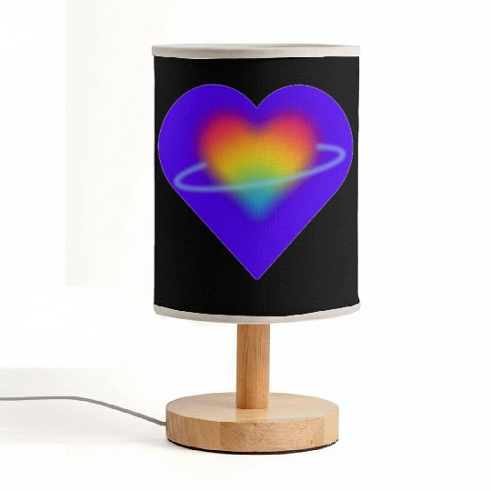 rainbow heart pride Fabric Lamps