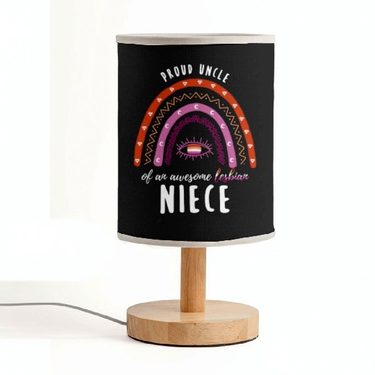 Rainbow Uncle Lesbian Niece Fabric Lamps