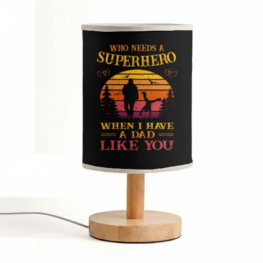 Superhero - A Dad Like You - Father's day - 2 Kids Fabric Lamps