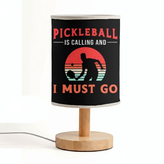 Pickleball Is Calling And I Must Go Paddle Player Fabric Lamps