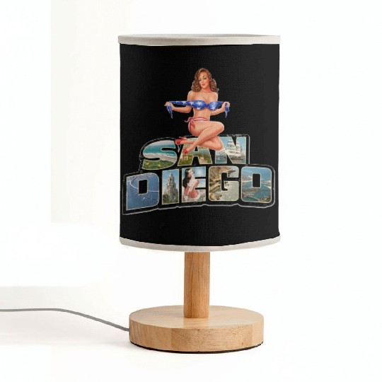 San Diego Pin Up Fabric Lamps