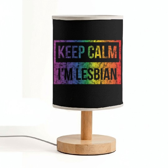 LGBT Gay Pride Lesbian Keep Calm I'm Lesbian Fabric Lamps